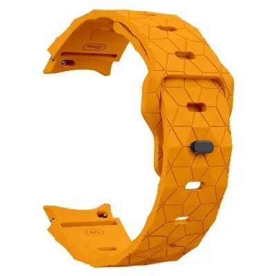 6 Football Pattern Silicone Watch Strap Band - Orange
