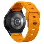 6 Football Pattern Silicone Watch Strap Band - Orange