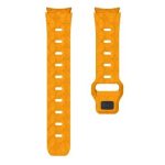 6 Football Pattern Silicone Watch Strap Band - Orange