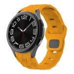 6 Football Pattern Silicone Watch Strap Band - Orange