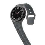 6 Football Pattern Silicone Watch Strap Band - Grey