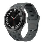 6 Football Pattern Silicone Watch Strap Band - Grey