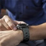 6 Football Pattern Silicone Watch Strap Band - Grey