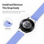 47mm Magnetic Watch Band 20mm Dual Color Silicone Strap - Dark Blue