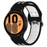 5 Pro 45mm Dual-Color Watch Band Replacement Watch Strap 20mm Silicone Watchband with Dual-Hole Buckle - Bl