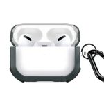 DUX DUCIS PECD Series for Apple AirPods Pro 2 Earphones Case Shockproof Protection Cover with Keychain - Blackish Green
