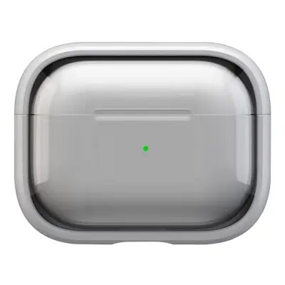 For Apple AirPods Pro 2 Case PC+TPU Bluetooth Earbud Cover Phone Stand with Carabiner - Transparent White