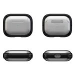 For Apple AirPods Pro 2 Case PC+TPU Bluetooth Earbud Cover Phone Stand with Carabiner - Transparent Army Green