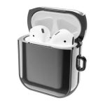 For Apple AirPods Pro 2 Charging Case Cover with Strap, Bluetooth Headset Soft TPU Case - Black