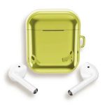 For Apple AirPods Pro 2 Charging Case Cover with Strap, Bluetooth Headset Soft TPU Case - Gold