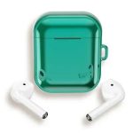 For Apple AirPods Pro 2 Charging Case Cover with Strap, Bluetooth Headset Soft TPU Case - Green