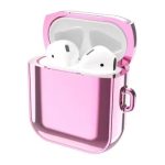 For Apple AirPods Pro 2 Charging Case Cover with Strap, Bluetooth Headset Soft TPU Case - Rose Pink