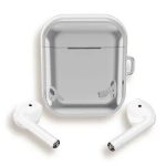 For Apple AirPods Pro 2 Charging Case Cover with Strap, Bluetooth Headset Soft TPU Case - Silver