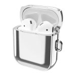 For Apple AirPods Pro 2 Charging Case Cover with Strap, Bluetooth Headset Soft TPU Case - Silver