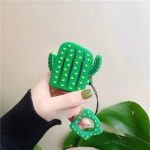 For Apple AirPods 2nd gen. Silicone Cover with Ring- Cactus