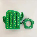 For Apple AirPods 2nd gen. Silicone Cover with Ring- Cactus