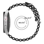 Gear Sport Universal 20mm Wave Design Silicone Replacement Strap Solid Color Wrist Band - Black