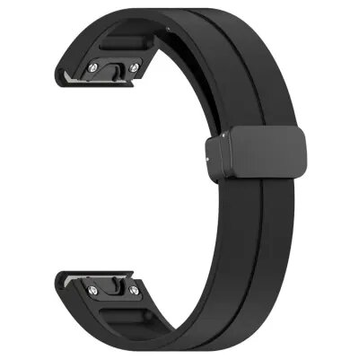 Huawei Watch GT 3 42mm Watch Strap Black Buckle 20mm Magnetic Silicone Band - Black