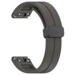 Huawei Watch GT 3 42mm Watch Strap Black Buckle 20mm Magnetic Silicone Band - Dark Grey