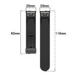 Huawei Watch GT 3 42mm Watch Strap Black Buckle 20mm Magnetic Silicone Band - Dark Grey