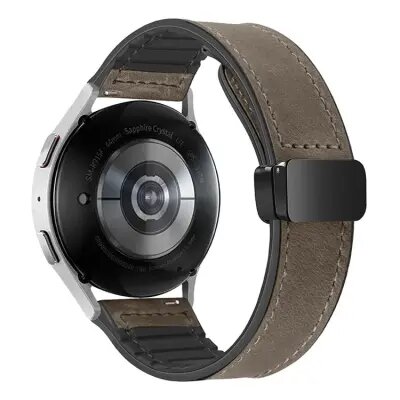 Huawei Watch GT 3 42mm Magnetic Genuine Cow Leather Watch Band, 20mm - Dark Brown