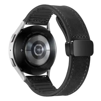 Huawei Watch GT 3 42mm Magnetic Genuine Cow Leather Watch Band, 20mm - Black