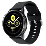 Galaxy Watch Active2 20MM Soft Silicone Smart Watch Strap Replacement Watch Band - Black