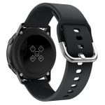 Galaxy Watch Active2 20MM Soft Silicone Smart Watch Strap Replacement Watch Band - Black
