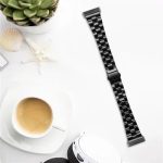 Watch4 316L Stainless Steel 3-Bead Watch Strap 20mm Replace Band - Black