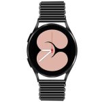 46mm Stainless Steel Wrist Band 20mm Adjustable Hollow Watch Strap - Black