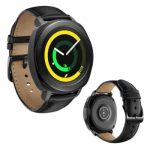 Gear Sport (S4) 20mm Cowhide Leather Watch Band - Black