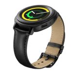 Gear Sport (S4) 20mm Cowhide Leather Watch Band - Black