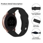 KALEBOL KLB-DKGJ-001 For Samsung Galaxy Watch6 Classic 47mm 43mm Watch Band 20mm Silicone Strap - Black