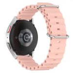 Gear Sport Universal 20mm Wave Design Silicone Replacement Strap Solid Color Wrist Band - Pink