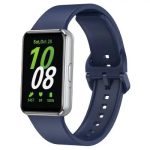 For Samsung Galaxy Fit3 Watch Band Soft Silicone Strap Replacement - Dark Blue