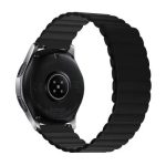 For Samsung Galaxy Watch 5 Silicone Watch Strap 20mm Magnetic Adjustable Wrist Band - Black