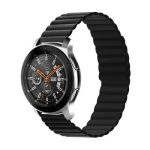 For Samsung Galaxy Watch 5 Silicone Watch Strap 20mm Magnetic Adjustable Wrist Band - Black