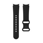 For Samsung Galaxy Watch 5 Silicone Watch Band Quick Release 20mm Wrist Strap with Butterfly Buckle - Black