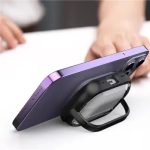 For Apple AirPods Pro 2 Case PC+TPU Bluetooth Earbud Cover Phone Stand with Carabiner - Transparent Black