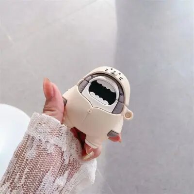 For Apple AirPods 2nd gen. Earphone Box Cover Bigmouth Shark Silicone Case