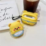 For Apple AirPods 2nd gen. Silicone Earphone Case - Bear Yellow