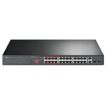 100Mbps + 2-Port Gigabit Rackmount Switch with 24-Port PoE+