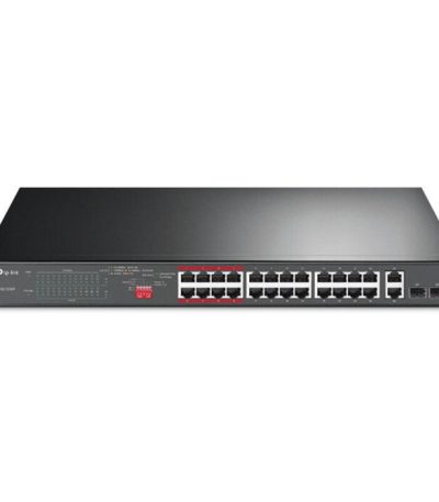 100Mbps + 2-Port Gigabit Rackmount Switch with 24-Port PoE+