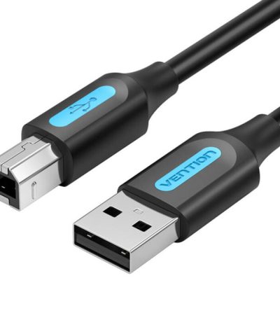 VENTION COQBL USB 2.0 A Male to B Male Cable with Ferrite Cores 10M Black PVC Type