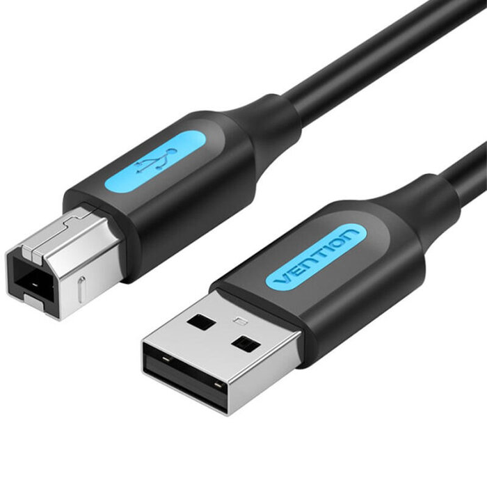 VENTION COQBL USB 2.0 A Male to B Male Cable with Ferrite Cores 10M Black PVC Type