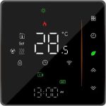 Moes WHT-S01-GB-WH-MS WIFi ჭკვიანი თერმოსტატი იატაკის ელექტრო გათბობისათვის