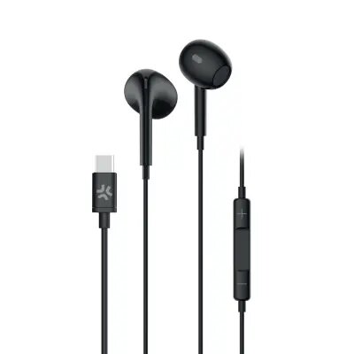 Celly UP1300 USB Type-C Stereo Earphones Black