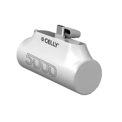 Celly USB-C Power Bank (5000mAh) White