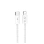 Hoco DU43 27W PD charging data cable Type-C to lightning (1M) White