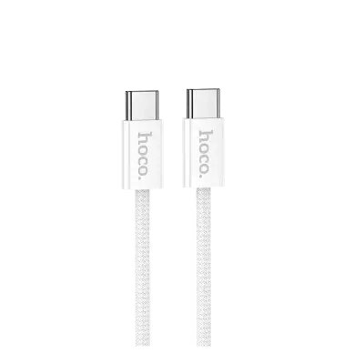 Hoco DU43 60W PD charging data cable Type-C to Type-C (1M) White